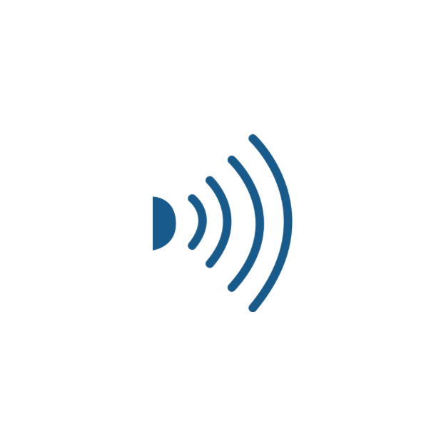Simple line art icon representing a far-infrared sauna, emitting radiating waves.